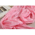 Женщины Pure Silk Solid Color Long Ruffle Scarf with Friges (SD260L)